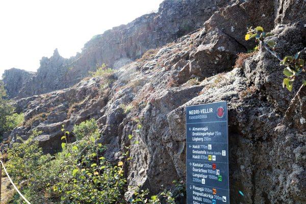 Thingvellir National Park, Iceland where 2 tectonic plates form a rift valley between them.