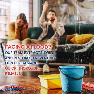 Flooded bathroom? Our team extracts, dries, and restores your space quickly and thoroughly. Contact Disaster Responders for immediate help!