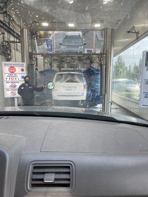 Into the car wash