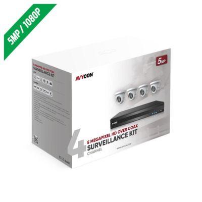 HOME OR OFFICE CCTV AVYCON SURVEILLANCE KIT AVK-TA51E4-1TB DVR 4 CAMERA 5 MP OVER COAX SYSTEM $1,100 ALL BUNDLES INCLUDE: BAT...