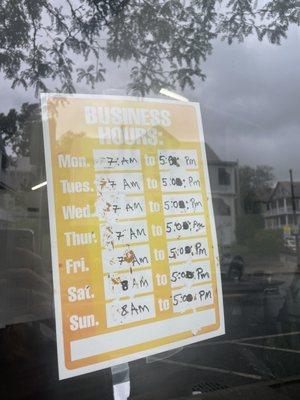 Store hours