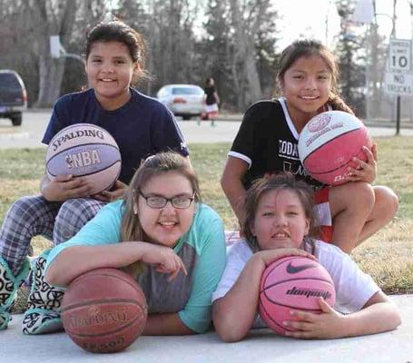 St. Joseph's students love playing basketball!