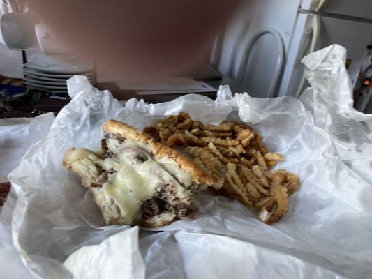 dried cold fries Cold and no peppers and undipped italian beef cold