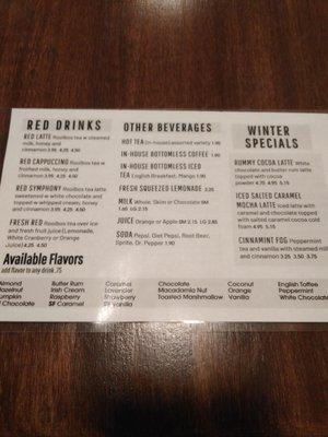 Drink Menu 1/2