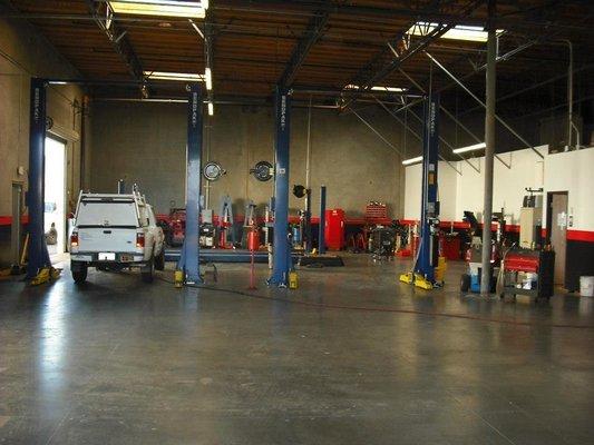 Clean and organized shop that can handle any auto repair.