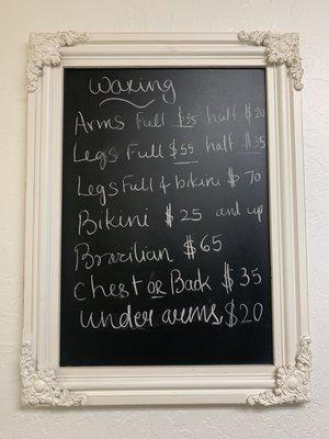 Service menu