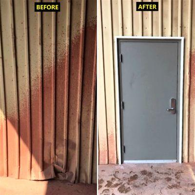 man door transformation before and after