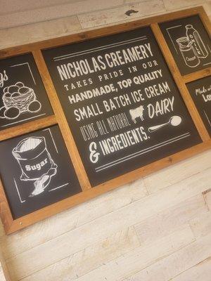 NICHOLAS CREAMERY SIGN