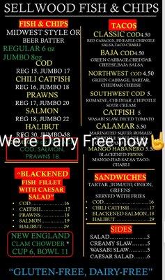 We're dairy-Free now