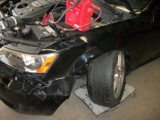 2006 Hyundai Sonata left front collision before repairs