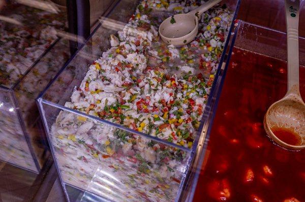 They have the best freshly made ceviche / ceviche / seviche / or sebiche around.