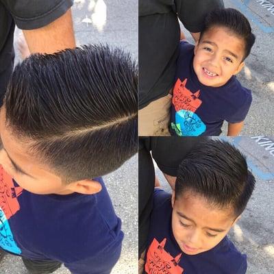 Sergio was patient with my 5 year old son who fidgets when he's getting his hair cut and he did a great job!!!