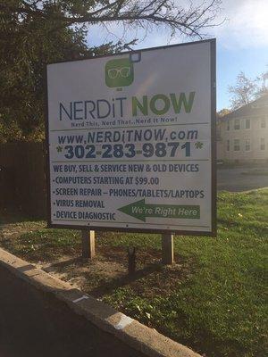 New signage to help you find #NERDiTNOW