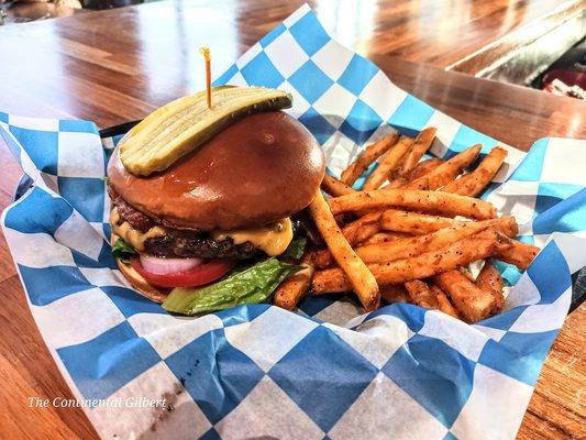 Our Wick burger and seasoned fries, a crowd favorite!