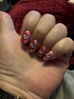 Valentine's Day Nails by Wendy