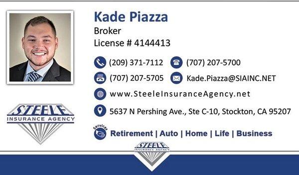 Insurance Broker out of Steele Insurance Stockton Office.