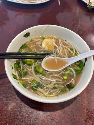 6. Pho with beef and tendon