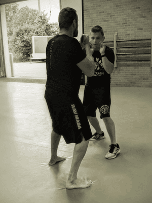 Krav Maga instruction.