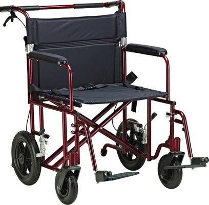 22" Bariatric Transport Chair Front View