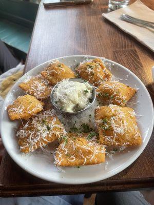 Crispy ravioli