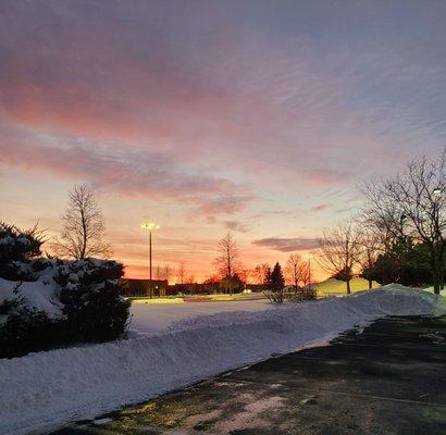 Sunset from parking lot.