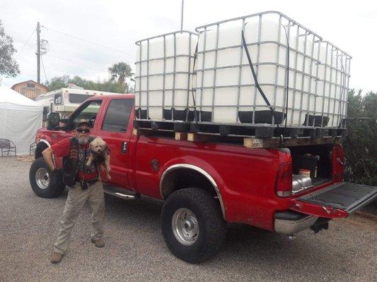 That's us sky cloud my faithful companion and Maggie Ferguson, My super duty  wife