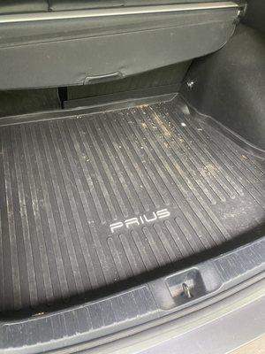 dirt left in my hatchback