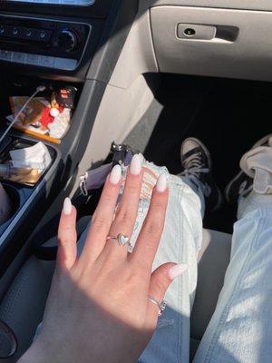 white nails