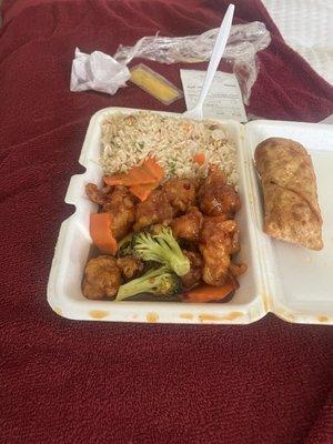 C7. Hot and Spicy Honey Chicken Combo Platter