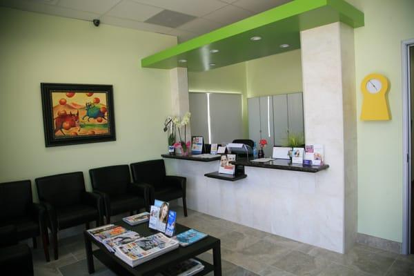 Front Desk and Waiting Area