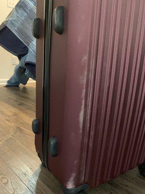 Luggage damaged by the movers