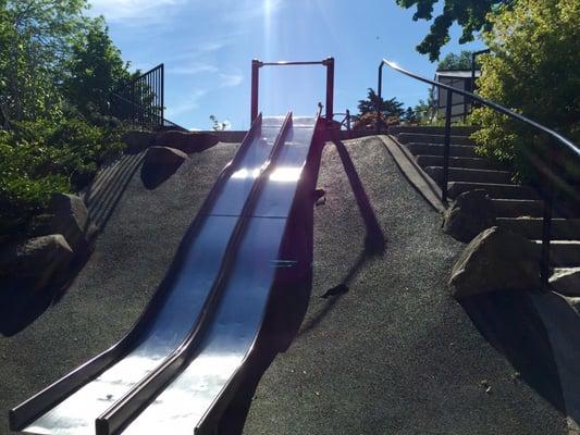 Why, yes. This Momma did try out the giant slide and almost broke her crown. Lmao!! Super fast & super fun.