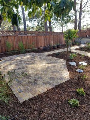 Beautiful brick patio for entertaining.