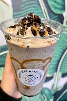 Oreo cheesecake protein shake.