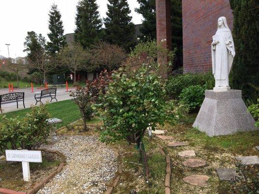 St. Catherine statue and garden