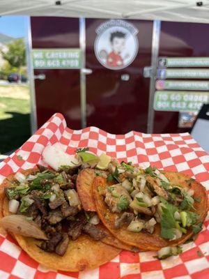 Carne asada and chicken