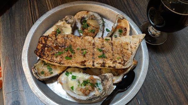 Chargrilled oysters. Cheaper during happy hour 3-5!