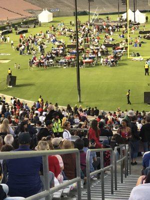 Inside The Stadium & On the Field   4th of July @ Americafest @ The Rose Bowl