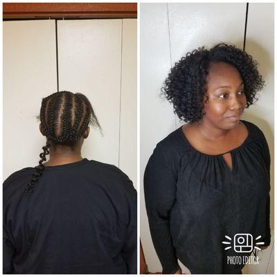 Natural tight curl crochet