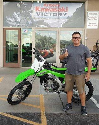 Rodger wanted the best dirt bike out there so he went with the all new 2017 kx450f. Thank you for your business and have fun ...