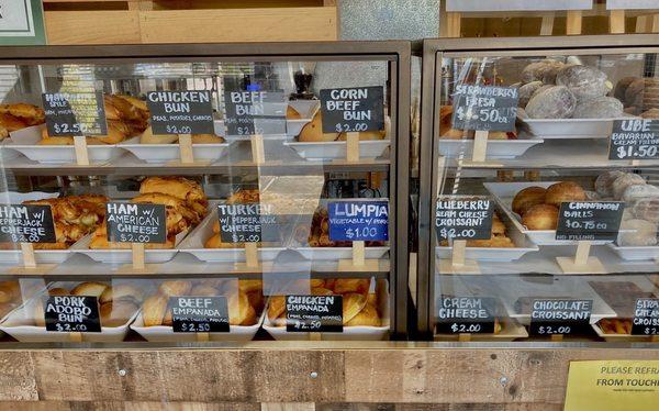 View of the baked goods display