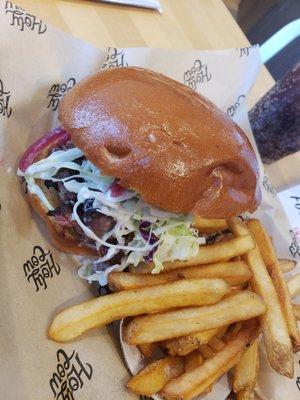 Brisket Sandwich, Fries, and a Coke.