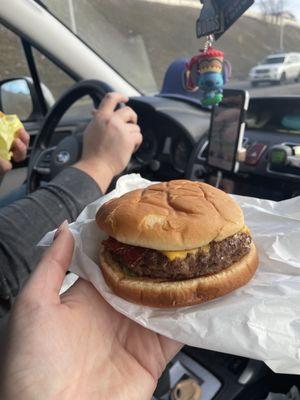 The Double Cheddar Bacon Burger