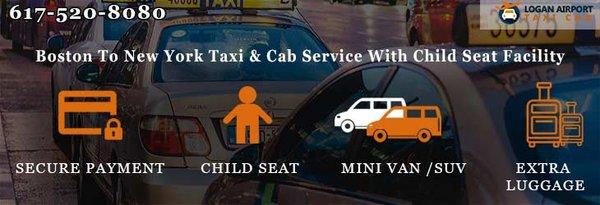 Boston To New York Taxi & Cab Service With Child Seat Facility