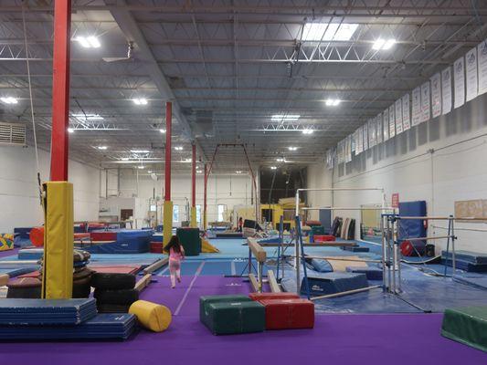 Their big gymnastics room.