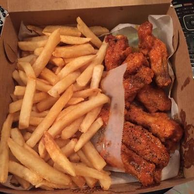 10pc mild wet with lemon pepper sprinkles and fries combo. $7.47