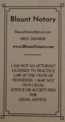 NOT an attorney!