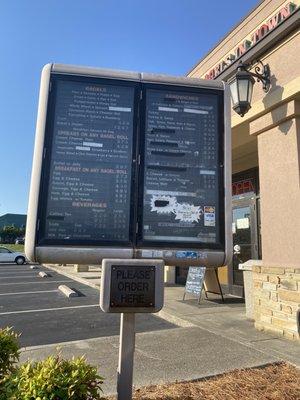 Drive-thru Menu