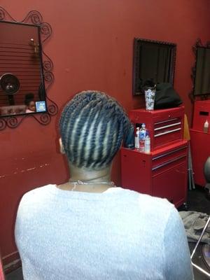 Flat twist updo