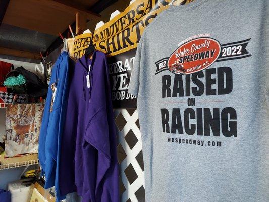 Yep, they've got merch to sell too, pretty cool stuff at Wake County Speedway.